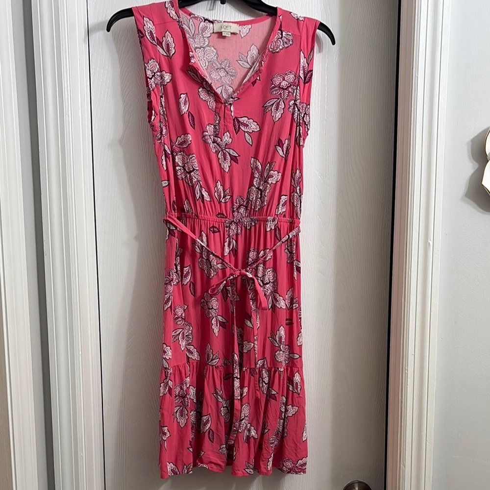 Loft Floral Pink Dress